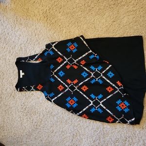 Asymmetrical grapic dress